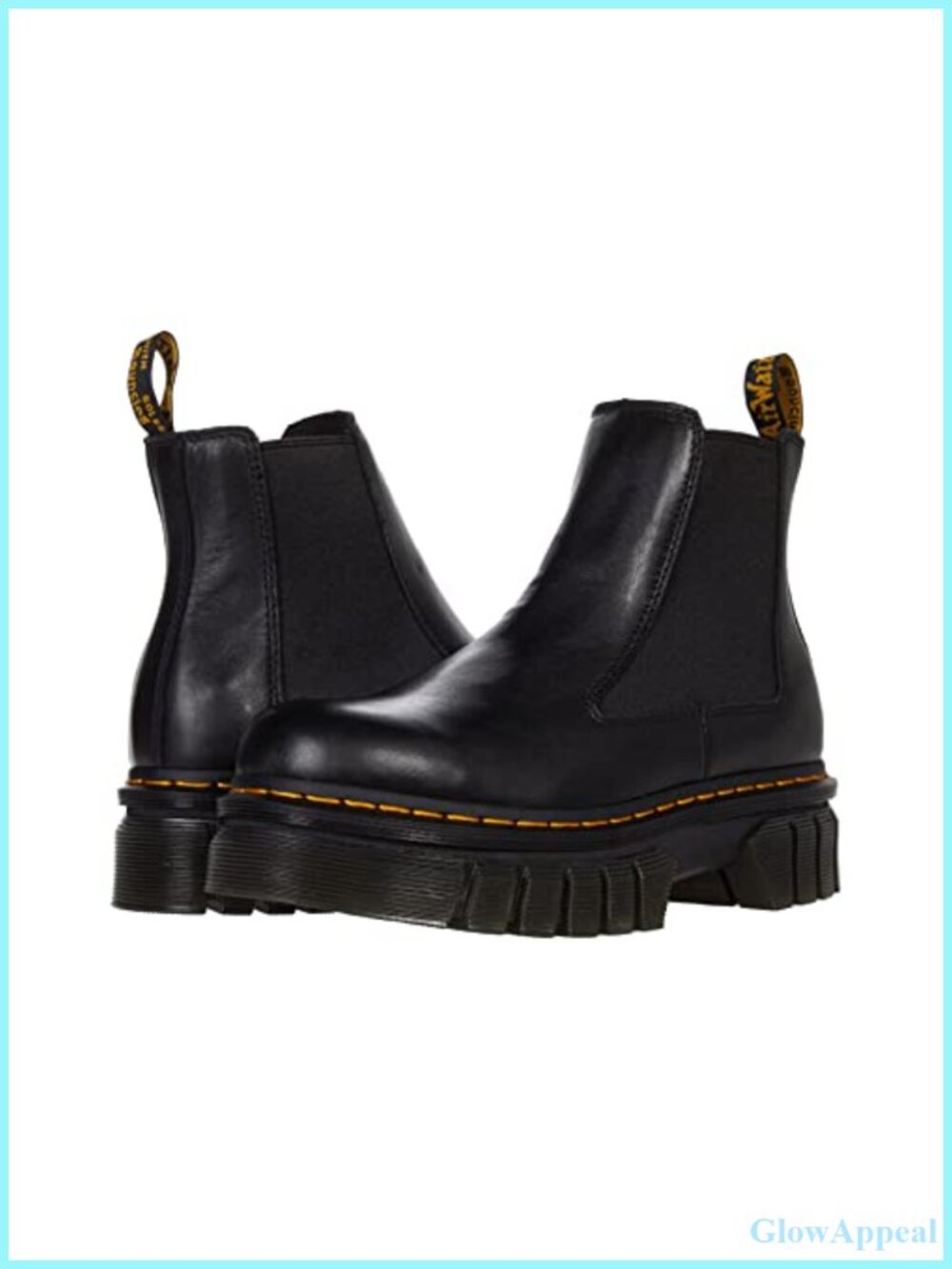 Dr. Martens Audrick Leather Chelsea Platform Boots Lightweight Nappa Lux